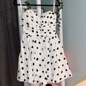 Sherri Hill Black & White Polka Dot Dress